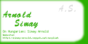arnold simay business card